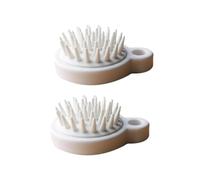 NIYANGLE 2pcs Bathing Brush Scalp Massage Hair Cleansing Scrubbers Round Dot Side Design Pp TPE Material Quick Dry and Dead Skin Removal for Home and Outdoor Travel