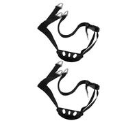 NIYANGLE 2pcs Black Elastic Helmet Chin Straps Y-style Chin Cup with Quick-adjust Buckle for Hard Hat Safety Accessories, Universal Fit for Construction and High-risk Work Environments