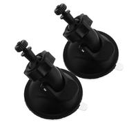 NIYANGLE 2pcs Black Plastic Dashcam Holder with Reusable Vacuum Suction Cup Base Mount Bracket Compact Suction Cup Mount for Car Windshield Dash Camera Use