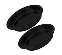 NIYANGLE 2pcs Black Steel Barn Door Finger Pull Handles for Internal Sliding Shed Doors, Closet, and Cabinet - Recessed Pulls for Garage, Gate, and Drawer Use