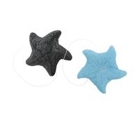 NIYANGLE 2pcs Boy Girl Shower Sponges Star-Shaped Bath Loofah for Gentle Exfoliation Beautiful Practical Bathroom Accessories Blueberry for Boys Girls
