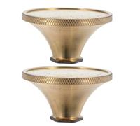 NIYANGLE 2pcs Brass Retro Shower Head Set, Round Vintage Style Shower Spray Attachment for Bathroom, Anti-limescale and Dirt Build-up, for Relaxing Bathing Supply Setup