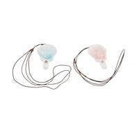 NIYANGLE 2pcs Cartoon Ceramic Whistle Water Bird Toys Party Whistle Noise Maker in Shell Pink Blue Colors for Boys and Girls Birthday Party Favors