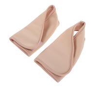 NIYANGLE 2pcs Castor Oil Foot Wraps Ankle Joint Packs with Soft Reusable Compression, Khaki Color Foot Care Wraps for Home Relaxation and Support