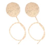 NIYANGLE 2pcs Cats Scratching Post Replacement Balls with Tail Made of Jute Rope Easy Installation Indoor Cat Featuring Multifunctional Design and Stylish Appearance