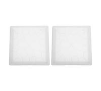 NIYANGLE 2pcs Cement Lawn Brick Molds for Garden Pathway Stepping Stones Concrete Paver Stone Making Mold with Dual Fan Shape Outdoor Yard Concrete Texture Stamping
