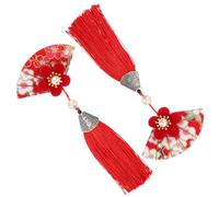 NIYANGLE 2pcs Cherry Blossom Hairpin Tassel Hairpin Japanese Style Hair Clips for Women Luxury Flower Hair Pin for Teens