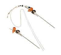 NIYANGLE 2pcs Chinese Style Hair Sticks with Tassel Gourd and Copper Coin Motif Hand Polished Hair Chopsticks for Bridal Wedding and Formal Events Lightweight Traditional Hairpin