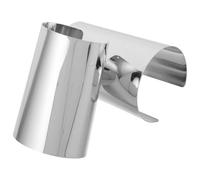 NIYANGLE 2pcs Chunky Wide Open Silver Cuff Bracelets for Women Bold Smooth Arm Bangles with Reflective Finish Elegant Performance Jewelry for Festival Birthday Dance Dramatic Stage Impact