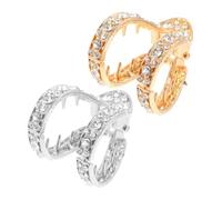 NIYANGLE 2pcs Claw Clip Set with Rhinestones for High Ponytails Elegant V-shape Design Hair Accessories for Women for Stylish Bun Hairstyles