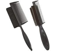 NIYANGLE 2pcs Clean Hair Comb Double-sided Teasing Comb for Slick Back Hair Smoothing Barber