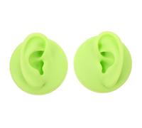 NIYANGLE 2pcs Colorful Silicone Ear Models for Piercing Practice Realistic Human Ear Presentation Tools for Jewelry Making and Training