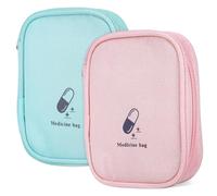 NIYANGLE 2Pcs Compact Medicine Storage Bag Lightweight Medical Organizer Pouch with Multiple Compartments for Travel Outdoor Camping Supplies Light