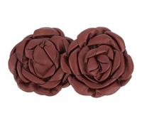 NIYANGLE 2pcs Detachable Flower Shoe Clips for Women High Heels with Elegant Floral Design, Easy Installation, Versatile Compatibility, Stylish Coffee Colour Accessories for Wedding Party
