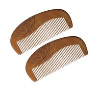 NIYANGLE 2pcs Detangler Combs for Thick Hair Natural Wood Hair Care Tools Travel-friendly Design for Women Traditional Chinese Craftsmanship