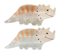 NIYANGLE 2pcs Dinosaur Hair Clip: Funny Dinosaur Shape Hair Claws - Women Acrylic Claw Clips Stylish Accessories For Bun Or Ponytail Styling