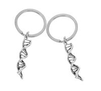 NIYANGLE 2pcs Dna Double Helix Keychains for Science Lovers Durable Chemistry Biology Bag Hanging Ornaments Academic Backpack Pendants for Teachers Students Researchers