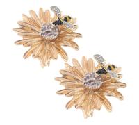 NIYANGLE 2pcs Elegant Floral Daisy and Honey Bee Brooch Pins for Women, Alloy Material with Sturdy Pin Back Design, Secure and Easy to Use Clothing Corsage Accessories for Anniversaries