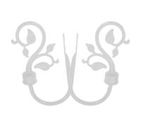 NIYANGLE 2Pcs European Style U-Shaped Zinc Alloy Curtain Holdbacks Metal Wall Mounted Leaf Tiebacks for Drapes Window Decoration in Antique Brass Finish