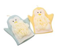 NIYANGLE 2Pcs Exfoliating Bath Gloves Dual Sided Skin Scrubbing Towels for Deep Cleaning Premium Foaming Bathing Gloves Compact Lightweight for Shower Spa for All Skin