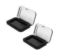 NIYANGLE 2pcs Eye Shadow Box Makeup Eyeshadow Palette Travel Eyeshadow Container Containers Magnetic Eyeshadow Case Empty Eyeshadow Dish Makeup Container Travel Eyeshadow Case Plastic Black