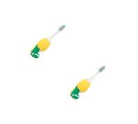 NIYANGLE 2pcs Finger Toothbrush Boys and Girls Electric Toothbrush for Toddlers Teething Bristles Cartoon Brush Tongue Cleaner for Boy Girl Safe