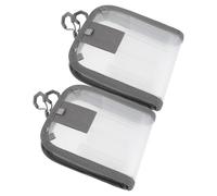 NIYANGLE 2pcs Fishing Bait Storage Bags with Six Compartments - Compact Gray Lure Organizer Case for Freshwater and Saltwater Fishing - Suitable for Travel and Shore Anglers