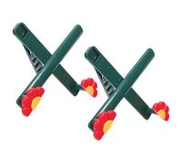 NIYANGLE 2pcs Foldable Flower Shape Book Stand for Desk - Plastic Recipe and Music Sheet Holder, Desktop Book Rack for Study Room and Kitchen, Green and Red