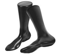 NIYANGLE 2pcs Foot Model Mannequin Foot Holders Black Pe Accurate Proportions Sock Display Model for Store and Shop Use