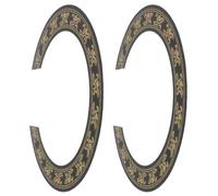 NIYANGLE 2pcs Golden 3d Guitar Rosette Decal for Folk and Acoustic Guitars, Vintage Style with Intricate Petal Embossing, Easy Installation for Practice Sessions and Home Rehearsal Spaces