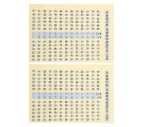 NIYANGLE 2Pcs Guitar Scale Stickers Fretboard Note Map Decals for Beginners, Black White Waterdrop Shape Guitar Fretboard Accessories for Learning Music Theory