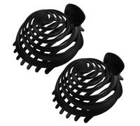 NIYANGLE 2pcs Hair Bun Maker round No Slip Clamp Stylish Resin Clip for Messy Bun Maker Styling
