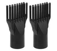 NIYANGLE 2pcs Hair Dryer Attachment Nozzle Comb in Black Abs Material, Designed to Maximize Volume and Sturdy for Home Or Barber Shop Use