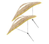 NIYANGLE 2pcs Hard Hat Visor Straw Sun Shade Wide Brim Helmet Visor Replacement Cover for Construction Gardening Workers Lightweight Hard Hat Accessories Random Color