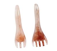 NIYANGLE 2Pcs Head Massage Scraping Comb Scalp Care Rake Tools for Relaxation and Muscle Relief for Home Use Natural Skincare Treatment for Puffiness and Fine