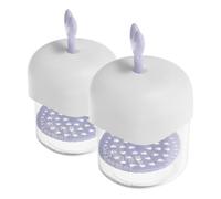 NIYANGLE 2pcs Heart Shaped Bubble Foamer for Face Cleanser Efficient Foam Maker for Luxurious Cleansing Easy Squeeze Design for Rapid Foam Generation Portable and Adorable Purple Color