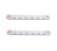NIYANGLE 2pcs Kitchen Hooks Bathroom Hook Rack Plastic Heavy Duty Nails Free Round Edges White Adhesive Wall Hanging for Bathroom Random Color