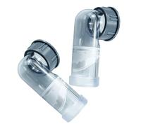 NIYANGLE 2pcs L-Shaped Sink Drain Backflow Preventer with Drainage Flap Check Valve, Made of Sturdy Pp Material for Bathroom and Rv, Featuring Easy Blockage Detection and Flexible