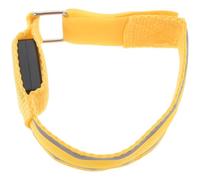 NIYANGLE 2pcs LED Armband Reflective Fluorescent Running Wristbands Yellow Battery-powered Signal Lights for Night Running Safety Outdoor Sports Accessories