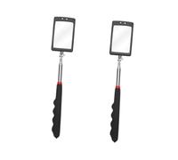 NIYANGLE 2pcs Mechanic Mirror Led Light Telescoping Inspection Tool for Vehicle Repair and Home Use