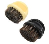 NIYANGLE 2pcs Men Hair Brush and Bristle Beard Brush Set with Abs Material, Water-absorbing Function, Promote Growth Feature, for Beard and Mustache Grooming at Home Or Barber Shop