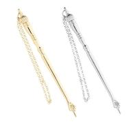 NIYANGLE 2pcs Metal Finger Bible Reading Pointers Yad Hand Pointer for Jewish Ceremonies Scripture Study Page Marker Tool Chain for Adults Boys and Girls