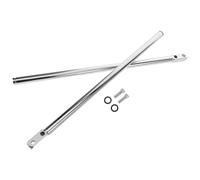 NIYANGLE 2pcs Metal Foot Rest for Office and Gaming Chairs, Sturdy and Reliable Chair Foot Rest Replacement Attachment in Silver, Ergonomic Under Desk Footrest for Home Comfort