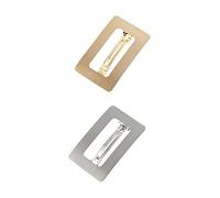 NIYANGLE 2pcs Metal Spring Hairpin Large Rectangular Hollow Hair Barrettes Versatile Hair Clips for Braids and Daily Styling Accessories