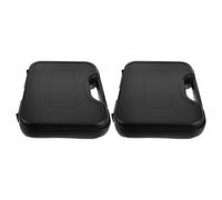 NIYANGLE 2pcs Microphone Storage Box Hard Shell Plastic Large Capacity Black Carry Case with Handle for Condenser Microphone Musical Instruments