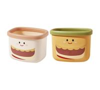 NIYANGLE 2pcs Mini Hamburger Shaped Trash Can Cute Cartoon Desktop Small Garbage Bin Space-saving Decorative Pp Material for Living Room and Bedroom