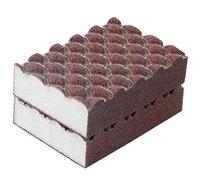 NIYANGLE 2pcs Multi-Function Golden Sand Scrub Sponges Household Wok Sponge Sturdy Small Kitchen Cleaning for Dishwashing and Rust Removal