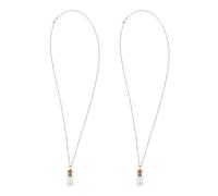NIYANGLE 2pcs Mustard Seed Glass Bottle Necklace with Silver Metal Pendant, Inspirational Christian Jewelry for Women, Uplifting Support and Protected Symbolism, for Religious Holidays