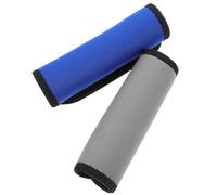 NIYANGLE 2pcs Neoprene Luggage Handle Wraps Thickened Handle Grips Decompression Padding Gray and Blue Travel Suitcase Covers for Hand Protection and Comfort