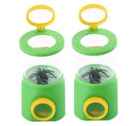 NIYANGLE 2pcs Observation Boxes with Magnifying Lids for Outdoor Explorer Tools Portable Bug Catcher Set for Collecting and Studying Insects Leaves Flowers and Nature Exploration